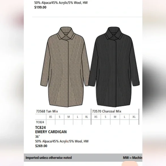 Pendleton EMERY CARDIGAN Coatigan Longline Tan Mix Beige Neutral wool‎ alpaca L - Picture 10 of 10